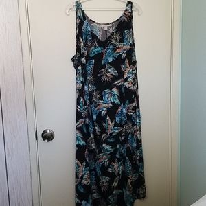Tropical print dress